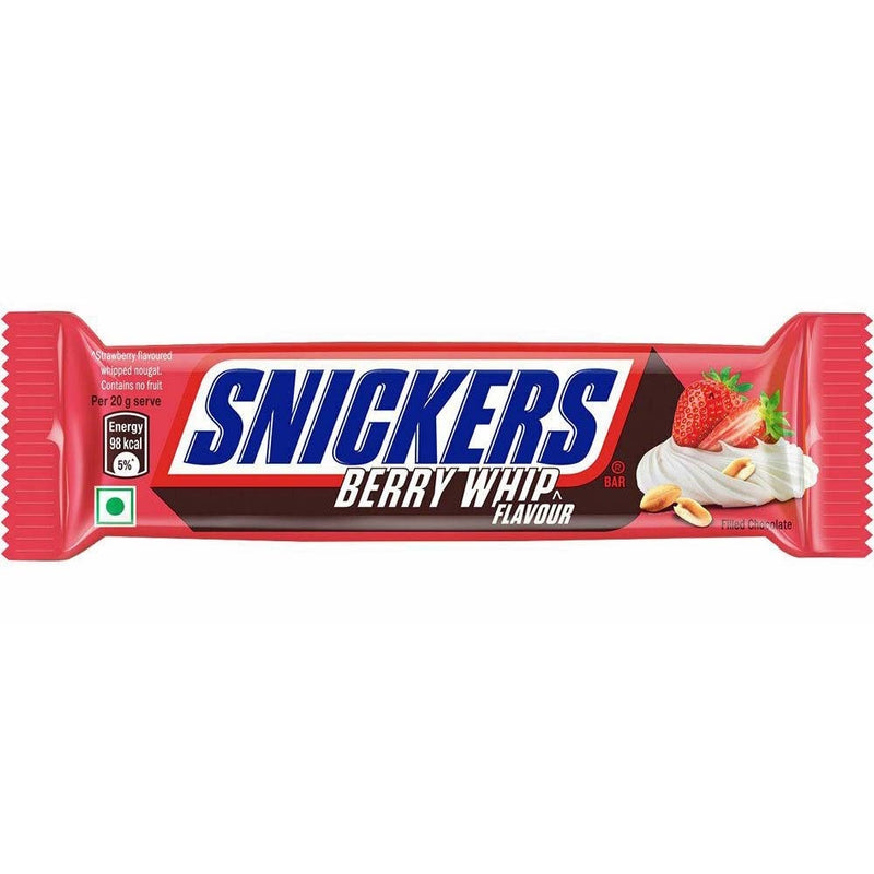 Snickers Berry Whip - Barretta di Cioccolato gusto Panna e Fragola - 50g