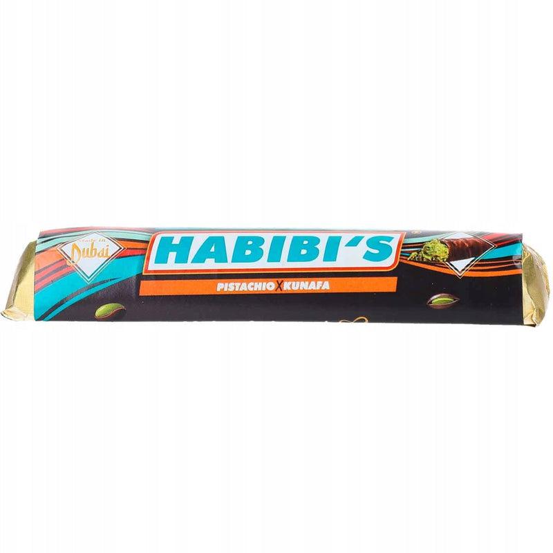 Habibi's Riegel made in Dubai - Barretta di cioccolato ripiena di crema al pistacchio e pasta kataifi - 40g