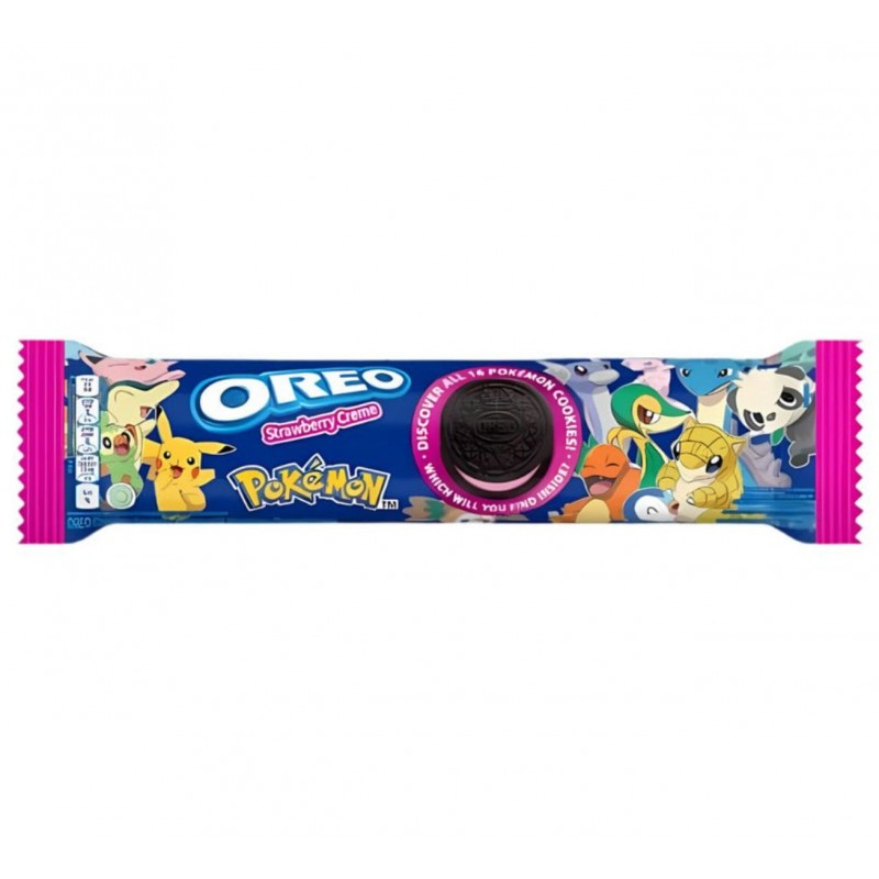 Oreo Pokémon - Biscotti Oreo con crema alla fragola - 119g