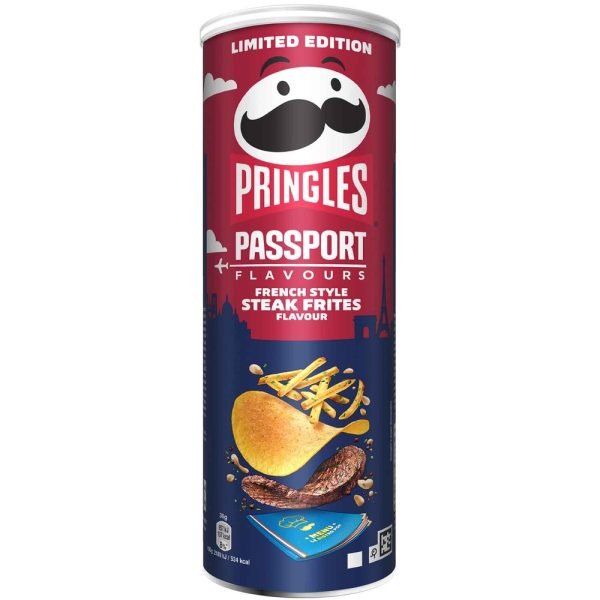 Pringles Passport French Style Limited Edition - Gusto bistecca e patatine - 165g