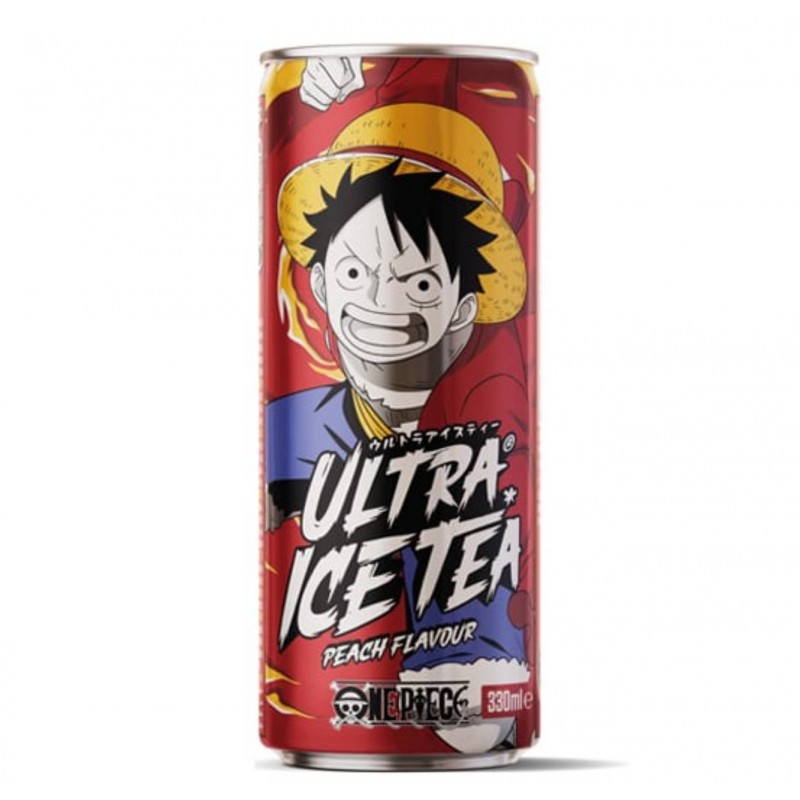 Ultra Ice Tea One Piece Luffy - Lattina al gusto di tè alla pesca - 330ml