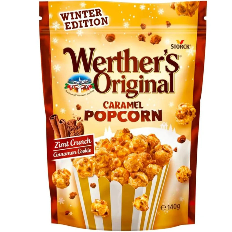 Werther's Original Caramel Popcorn Cinnamon Cookie - Pop Corn caramellati con pezzi di biscotto alla cannella - 140g