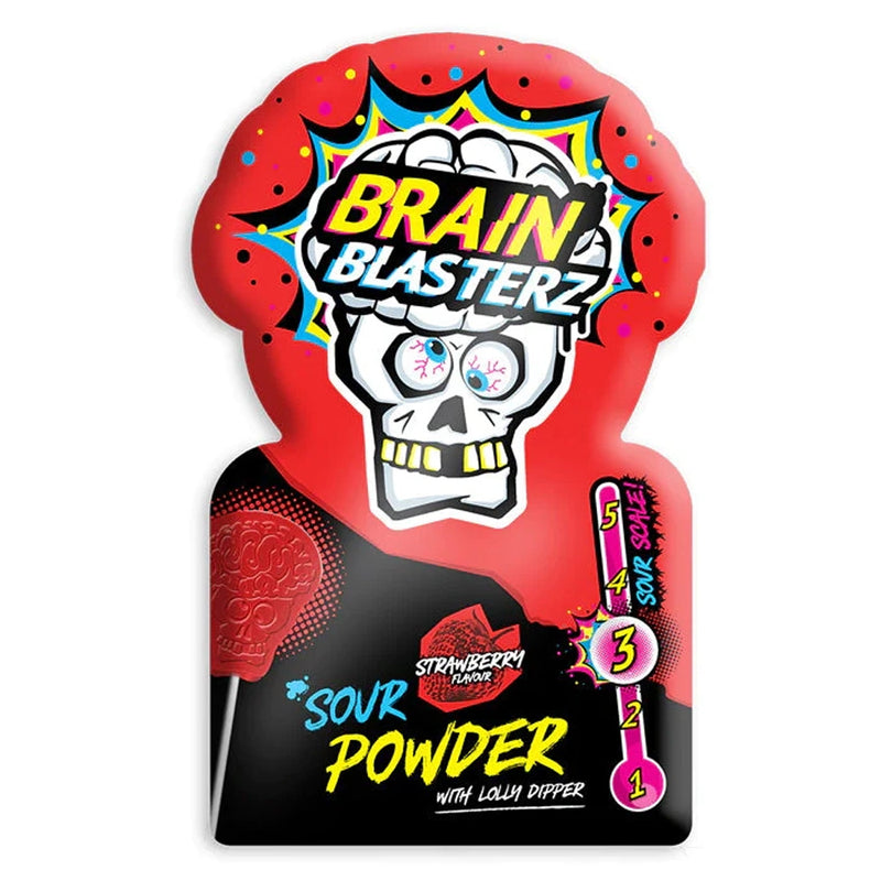 Brain Blasterz Sour Powder Lollipop - Leccalecca con Polvere Aspra - 3 Gusti - 10g