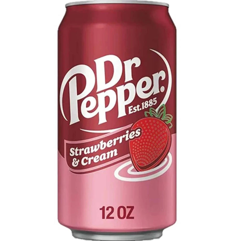 Dr Pepper Strawberry and Cream - Bevanda gusto Fragola e Panna - 355ml