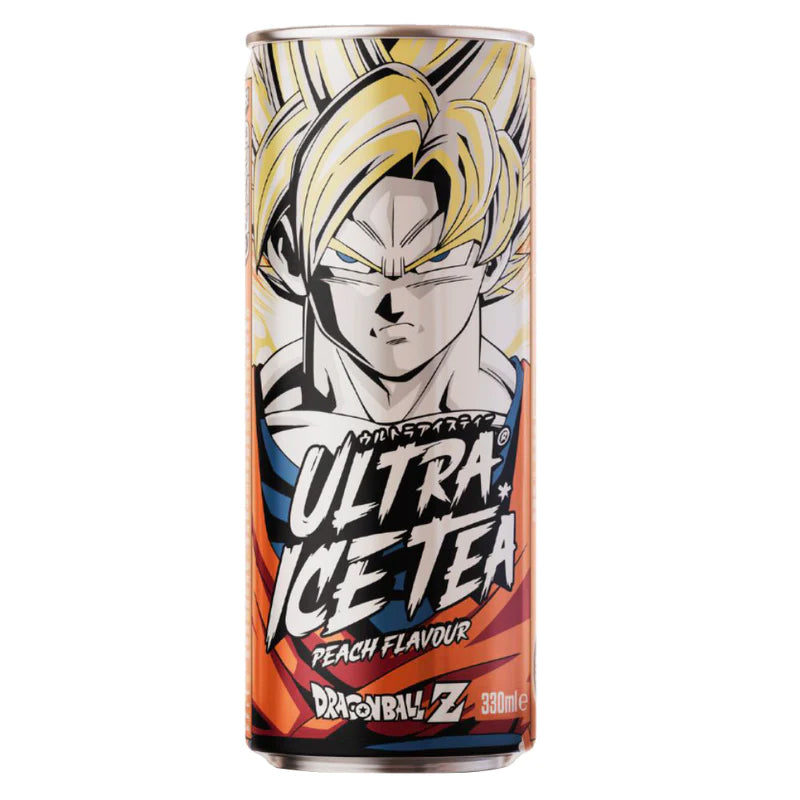 Ultra Ice Tea One Dragon Ball Z Goku Super Saiyan - Lattina al gusto di tè alla pesca - 330ml