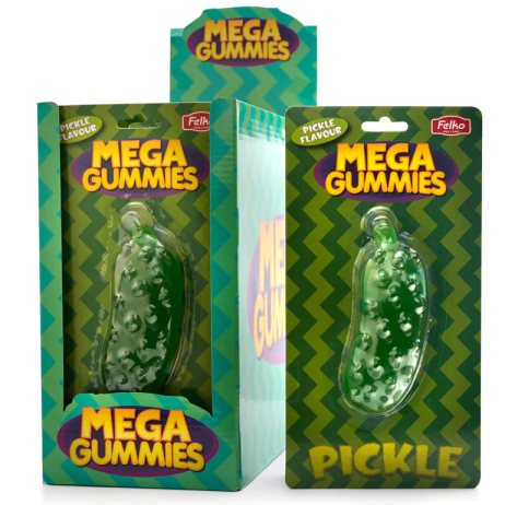 Mega Gummies Pickle - Maxi caramella gommosa gusto cetriolo - 120g