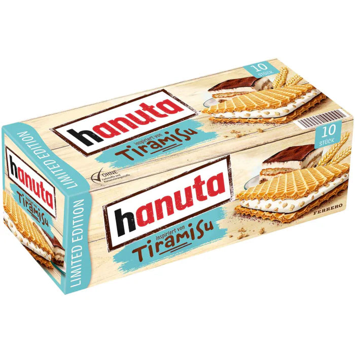 Ferrero Hanuta Tiramisu - Wafer con biscotti al caffè e crema al mascarpone - Limited Edition