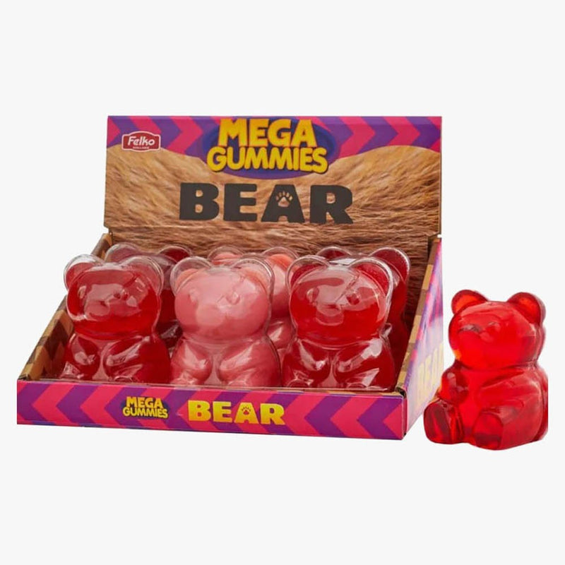 Mega Gummies Jelly Bears - Maxi caramella gommosa a forma di orsacchiotto - 350g