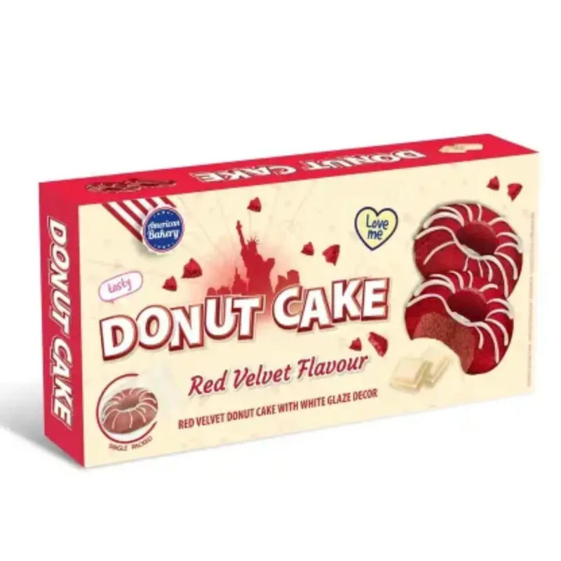 American Bakery Donut cake Red velvet - Ciambelle glassate gusto red velvet - 135g