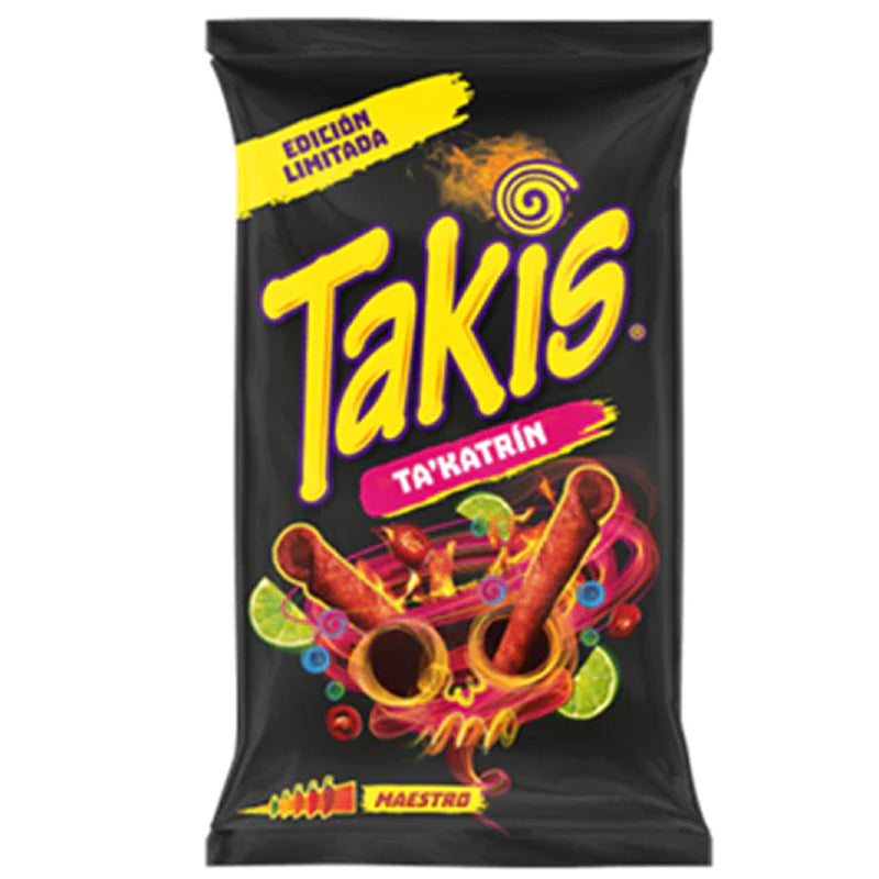 Takis Ta' Katrin Limited Edition - Riccioli di Tortillas Extra Piccanti gusto BBQ - 90g