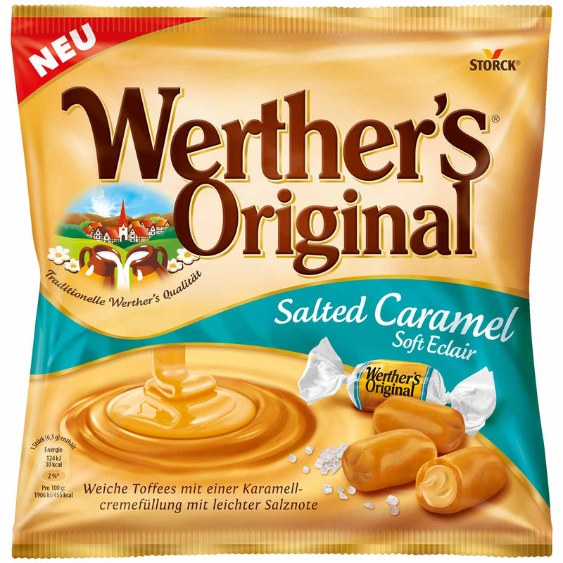 Werther's Original Salted Caramel Soft Eclair - Caramelle Mou ripiene di Caramello salato - 180g