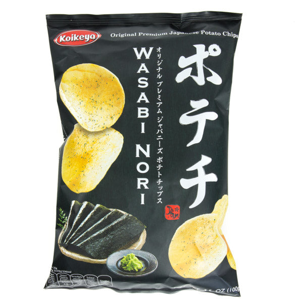 Koikeya Wasabi Nori Chips - Patatine al gusto Wasabi e Alga Nori - 100g