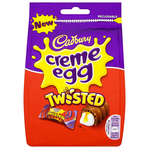 Cadbury Twisted Creme Egg Bag - Cioccolatini ripieni di Creme Egg - 94g