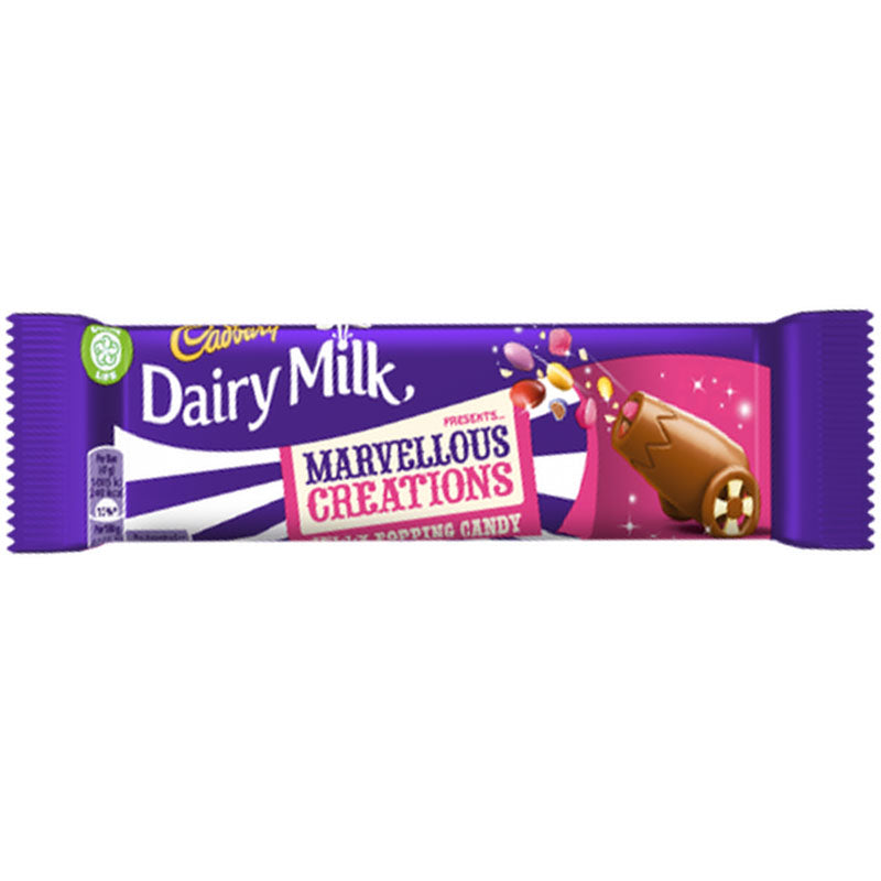 Cadbury Dairy Milk Jelly Popping Candy - Cioccolato con Caramelle Scoppiettanti - 47g