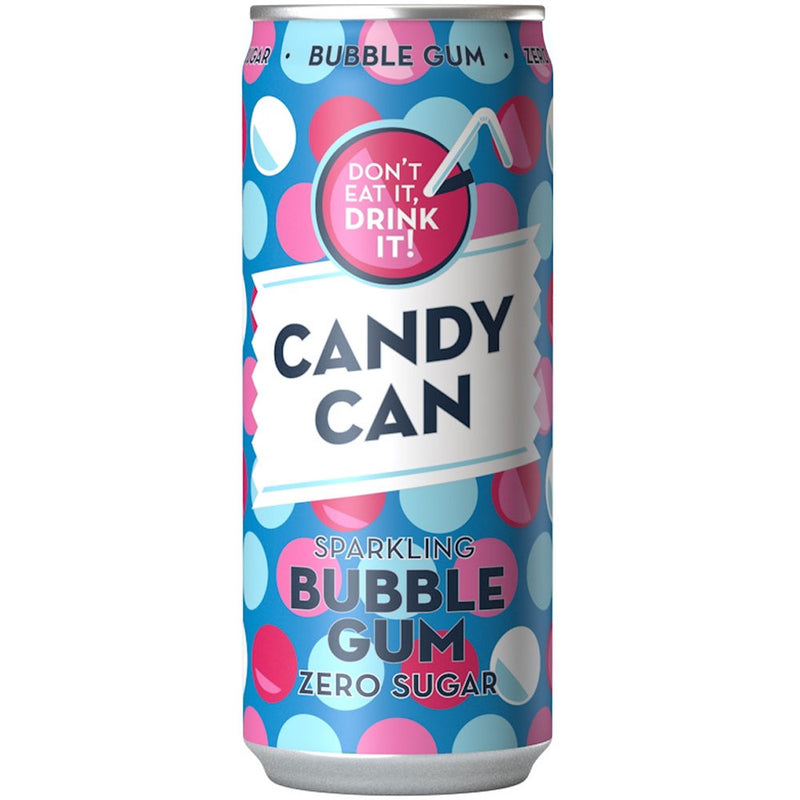 Candy Can Sparkling Bubble Gum - Bevanda frizzante gusto Bubble Gum - 330ml