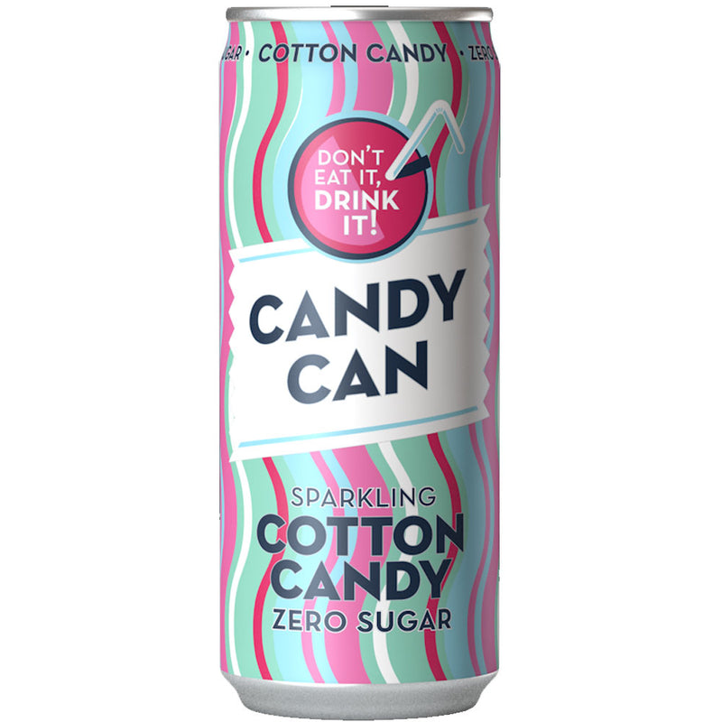 Candy Can Sparkling Cotton Candy - Bevanda frizzante gusto Zucchero Filato - 330ml
