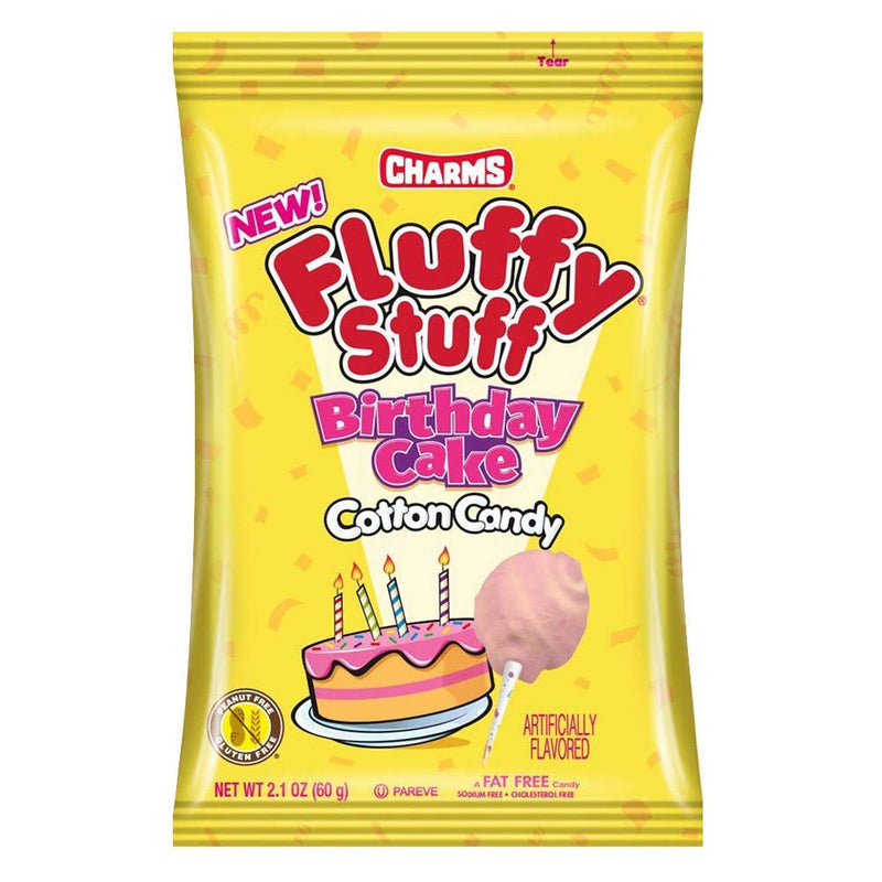 Charms Fluffy Stuff Birthday Cake - Zucchero Filato la gusto Torta - 60g