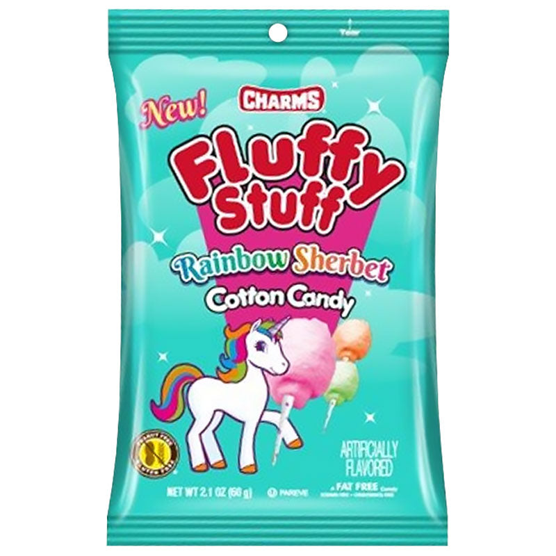 Charms Fluffy Stuff Cotton Candy Rainbow Sherbet - Zucchero Filato