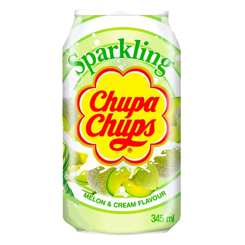 Chupa Chups Sparkling Melon Cream - Bevanda frizzante gusto Melone e Panna - 345ml