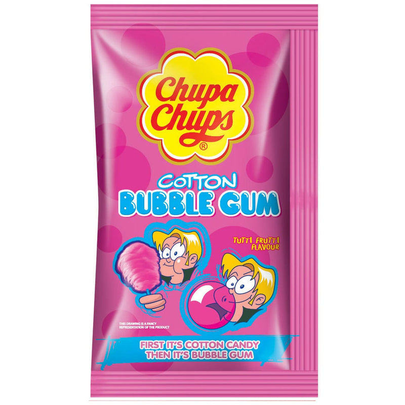 Chupa Chups Cotton Bubble Gum Tutti Frutti - Zucchero Filato da masticare gusto Tutti Frutti