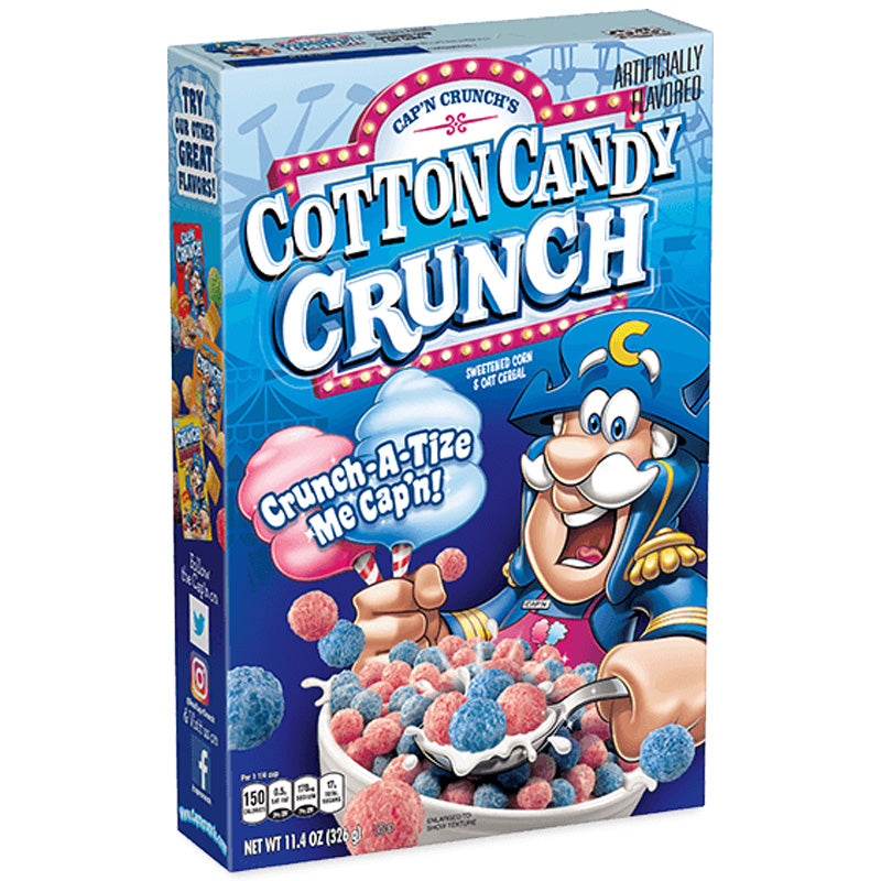 Cap'n Crunch Cotton Candy - Cereali croccanti allo Zucchero Filato - 326g