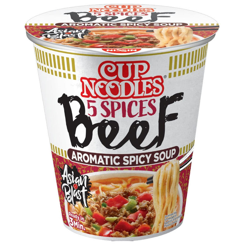 Nissin Cup Noodles Beef - Ramen istantaneo gusto Manzo con Spezie - 64g