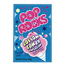 Pop Rocks Cotton Candy - Caramelle Scoppiettanti allo Zucchero Filato - 9.5g