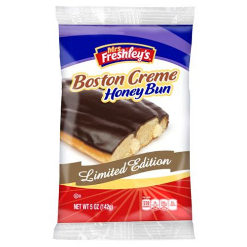 Mrs. Freshley's Boston Creme Honey Bun - Merendina al Miele con Crema e Cioccolata - 142g