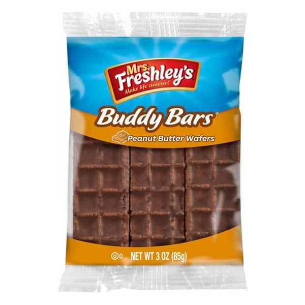 Mrs Freshley's Buddy Bar - Wafer al cioccolato e al burro d'arachidi - 85g