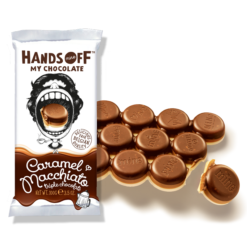Hands Off My Chocolate Caramel Macchiato - Cioccolata gusto Caffè Latte e Caramello - 100g
