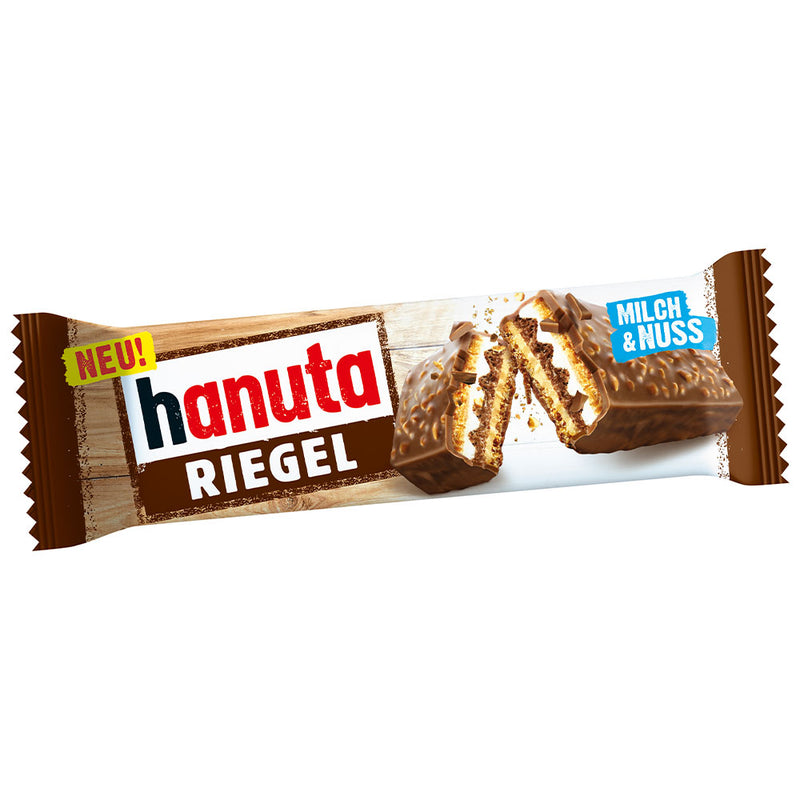 Ferrero Hanuta Riegel Bar - Barretta croccante alla Nutella - 34,5g