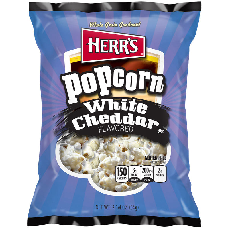 Herr's White Cheddar Pop Corn - Gusto Cheddar Bianco - 64g