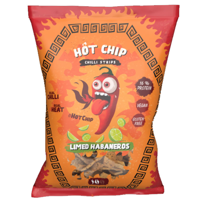 Hot Chip Strips Limed Habaneros - Snack Piccanti gusto Lime e Habanero - 80g