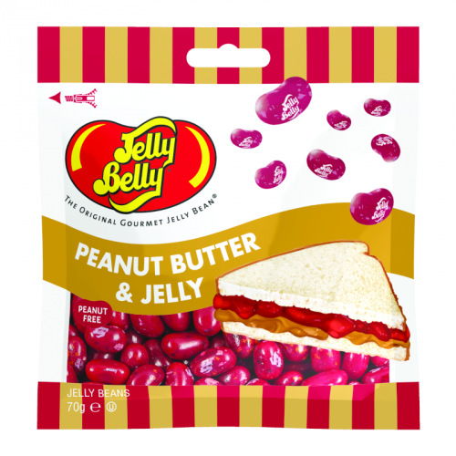 Jelly Belly Peanut Butter & Jelly - Caramelle gusto Burro d'Arachidi e Marmellata - 70g
