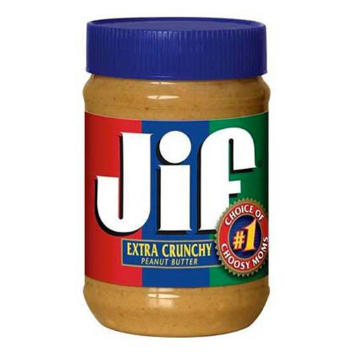 JIF Peanut Butter Extra Crunchy - Burro d'Arachidi con pezzetti - 454g