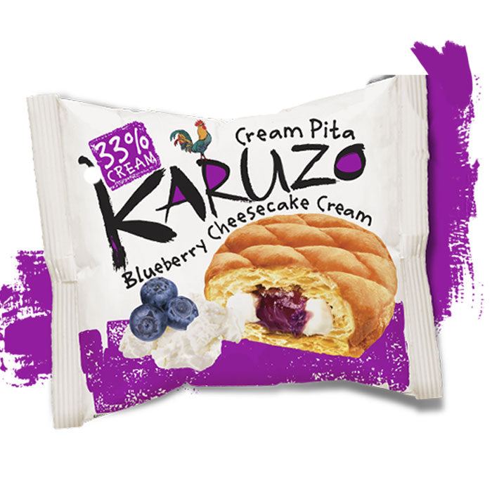 Karuzo Cream Pita Blueberry Cheesecake Creme - Gusto Cheesecake al Mirtillo - 62g