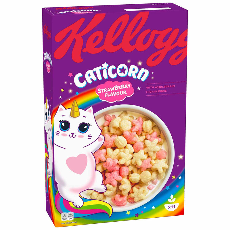 Kellogg's Caticorn Cereals - Cereali al gusto Fragola - 350g