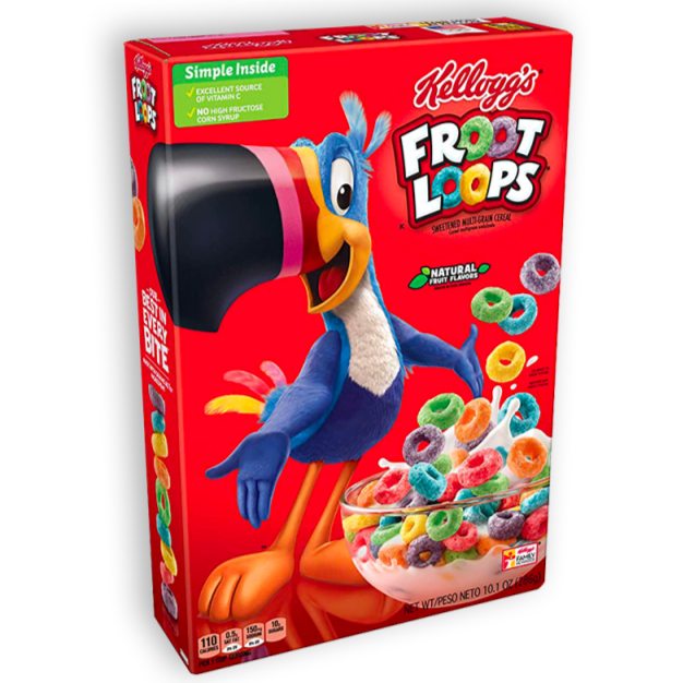 Kellogg's Froot Loops - Cereali alla Frutta - 286g