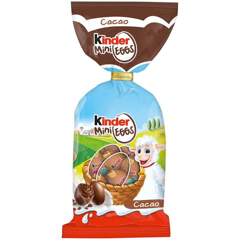 Kinder Mini Eggs Cacao - Mini Uova di Cioccolata al Latte e Cacao - 100g