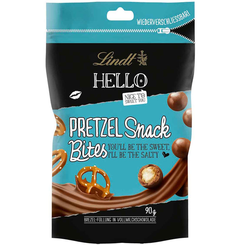 Lindt Hello Pretzel Snack Bites - Cioccolatini ripieni di salatini - 90g