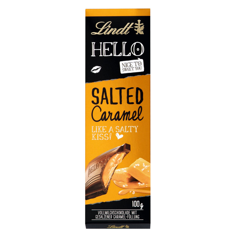 Lindt Hello Salted Caramel Bar - Cioccolata al Caramello Salato - 100g