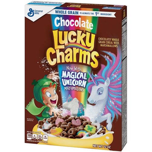 Lucky Charms Chocolate Cereal - Cereali al Cioccolato e Marshmallow Croccante - 311g