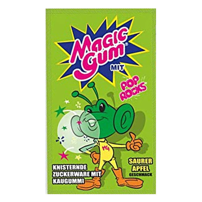 Pop Rocks Magic Gum - Gomma da masticare con caramelle Scoppiettanti gusto Mela