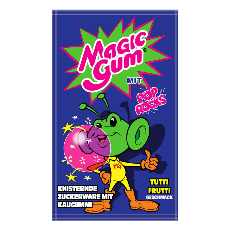 Pop Rocks Magic Gum - Gomma da masticare con caramelle Scoppiettanti gusto Frutta