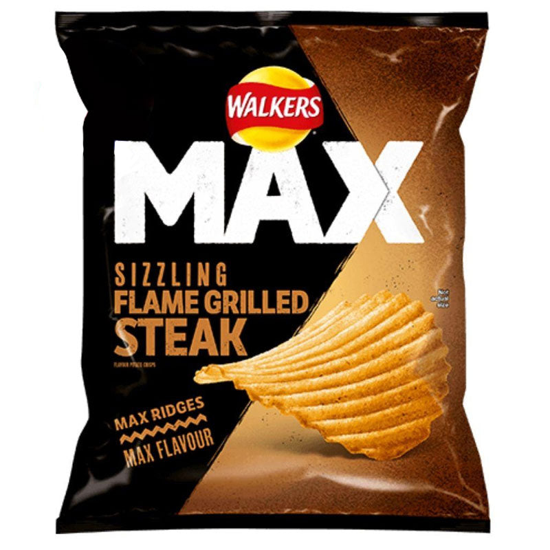 Walkers Max Flame Grilled Steak - Patatine al gusto Bistecca - 50g