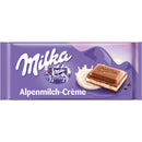 Milka Alpine Milk Cream - Tavoletta di Cioccolato ripieno di Crema al Latte Alpino - 100g