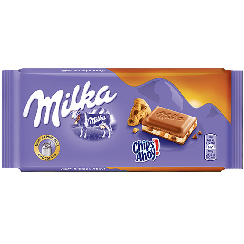 Milka Chips Ahoy! - Tavoletta di Cioccolato con Cookies - 100g