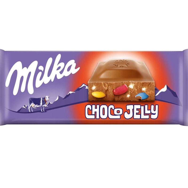 Milka Choco Jelly - Cioccolato con Smarties e Caramelline scoppiettanti - XXL - 250g
