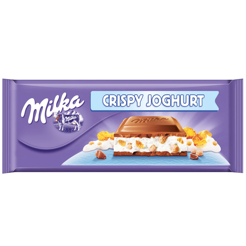 Milka Crispy Yogurt - Tavoletta di Cioccolato e Yogurt XXL - 300g