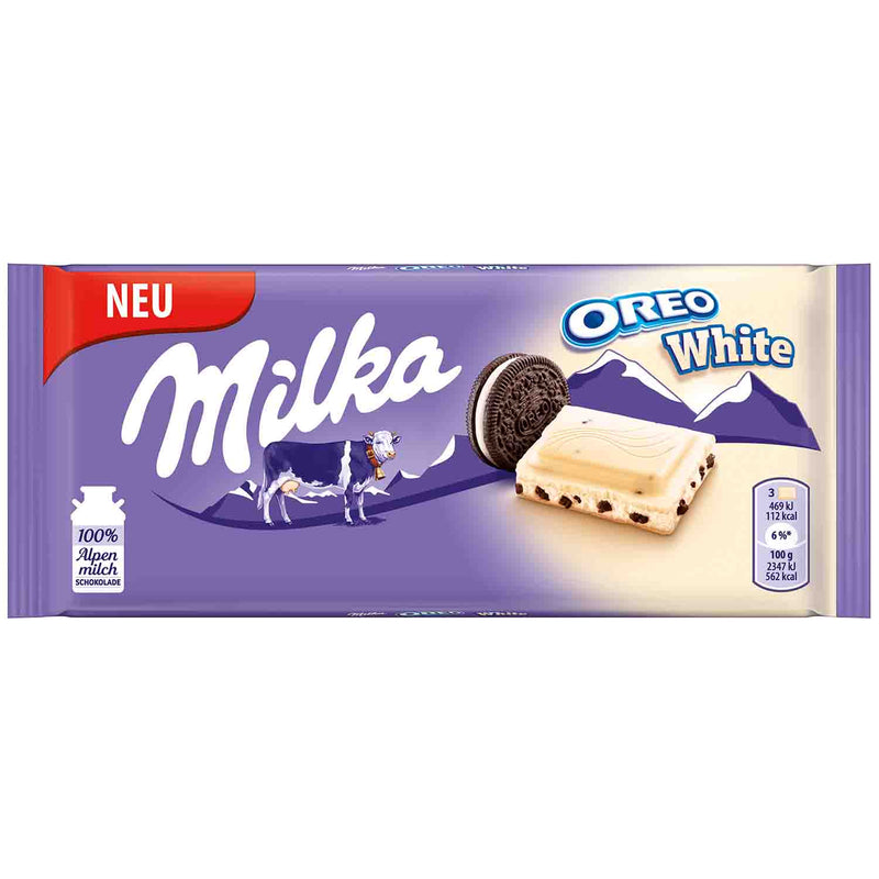 Milka Oreo White Bar - Tavoletta di Cioccolata Bianca con Oreo - 100g